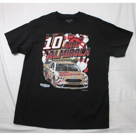Stewart-Haas Racing Other - Aric Almirola Go Bowling Nascar Mens T-Shirt XL Black Stewart-Haas Racing 100% C